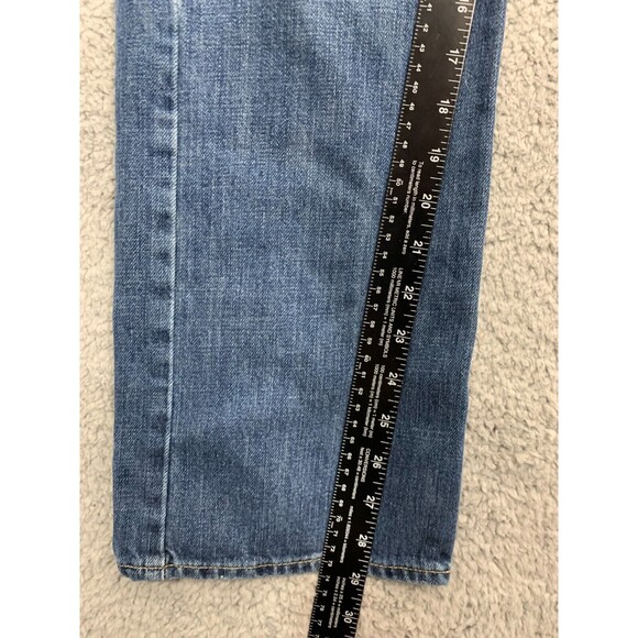 American Eagle 29/30 Original Straight Distressed Denim Blue Jeans Destroyed - Picture 11 of 13